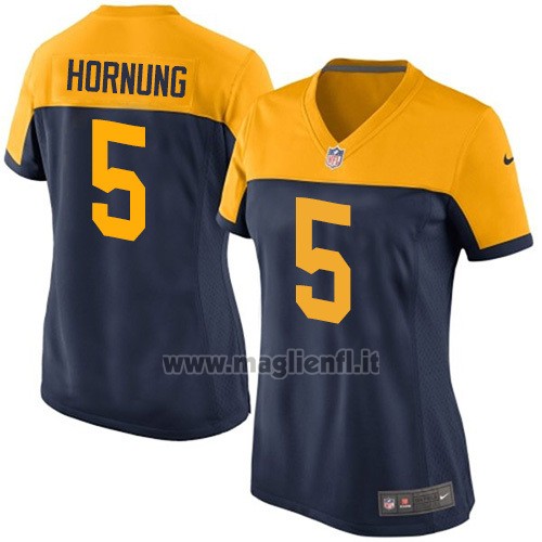Maglia NFL Game Donna Green Bay Packers Hornung Nero Giallo2
